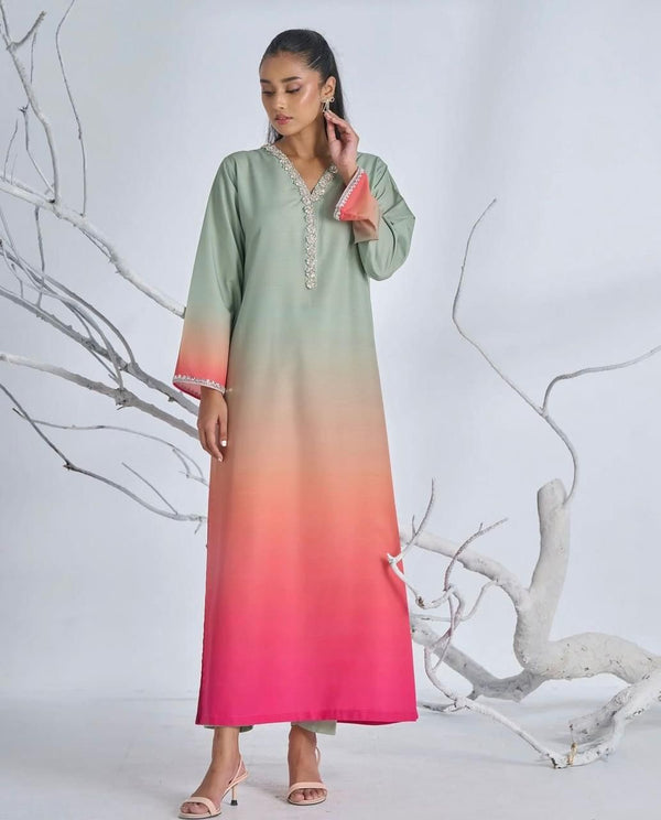 DIGITAL PRINT 3PC SILK UNSTITCHED SUIT 028