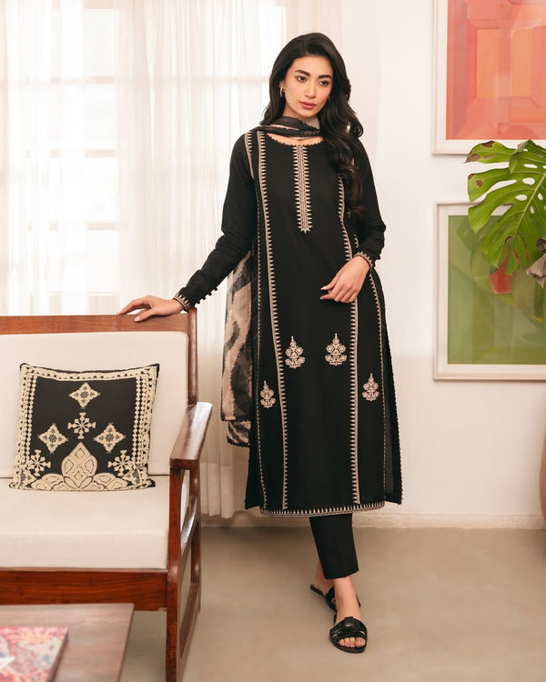 DHANAK 3PC EMBROIDERED