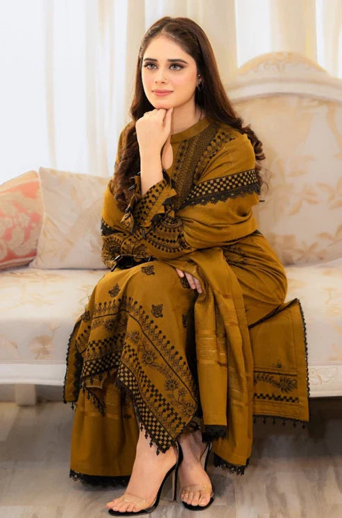 DHANAK 3PC EMBROIDERED