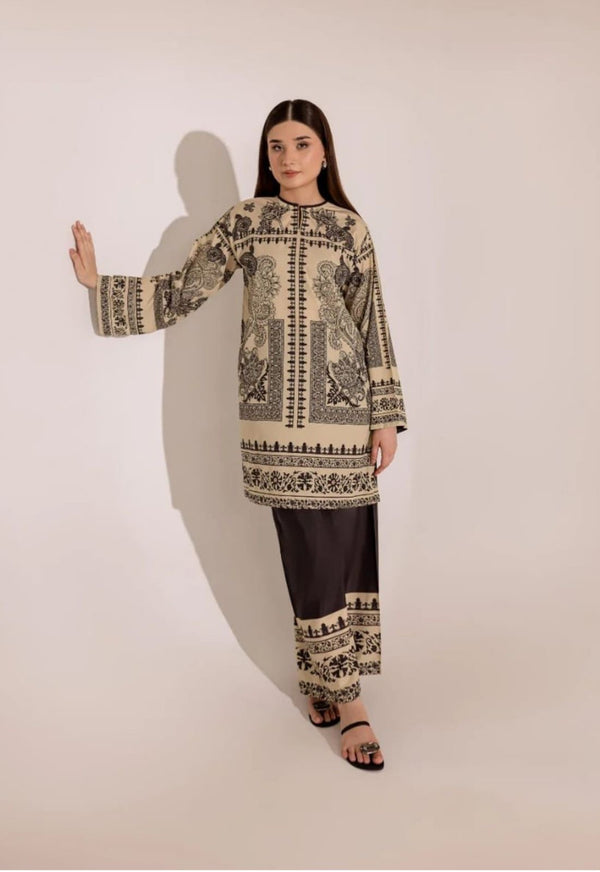DIGITAL PRINT 3PC SILK UNSTITCHED SUIT 013