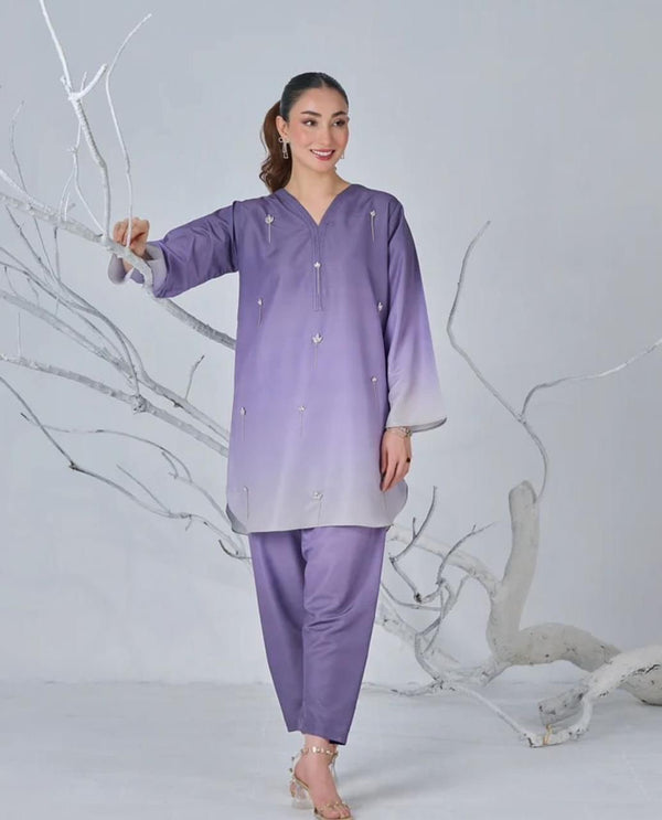 DIGITAL PRINT 3PC SILK UNSTITCHED SUIT 030