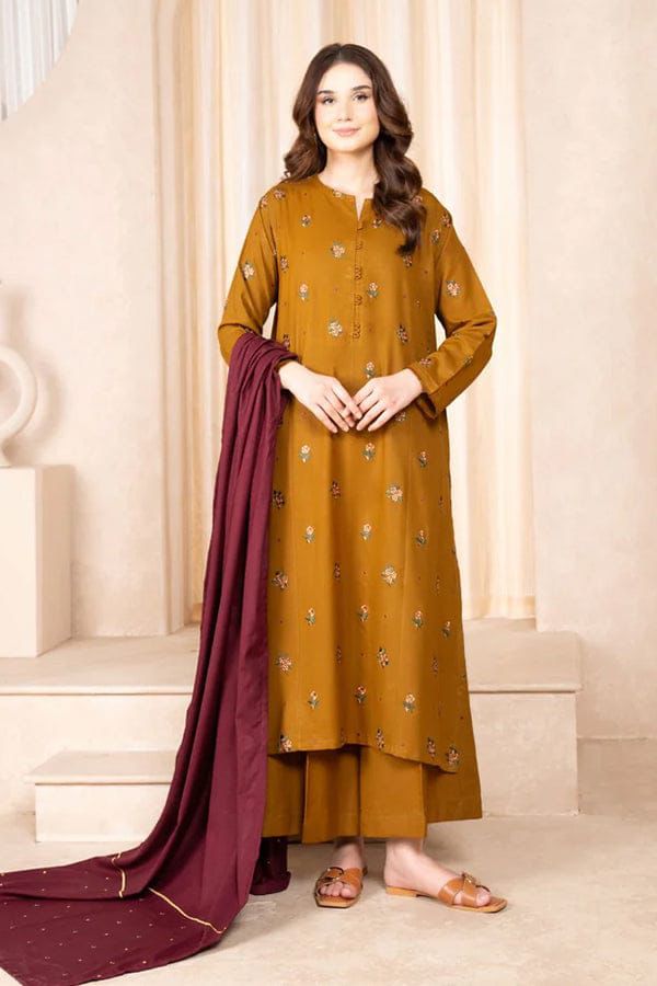 BAROQUE DHANAK 3PC EMBROIDERED