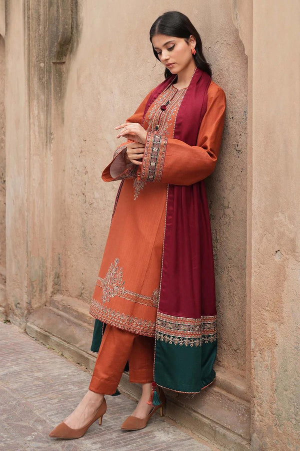 JAZMIN DHANAK 3PC EMBROIDERED