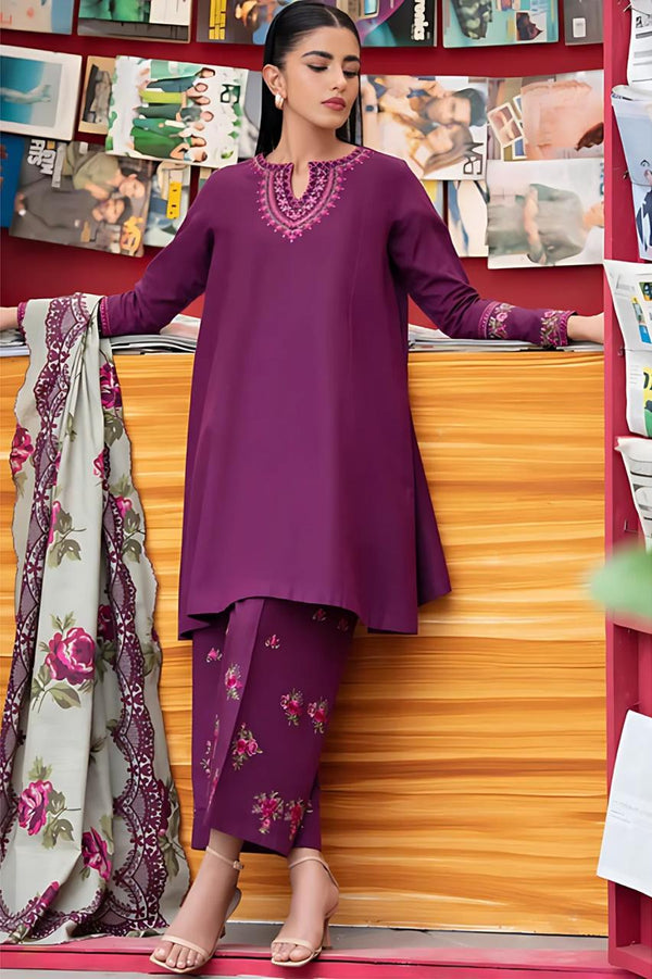 DHANAK 3PC EMBROIDERED