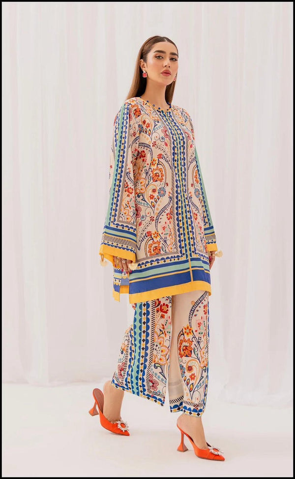 DIGITAL PRINT 3PC SILK UNSTITCHED SUIT 017