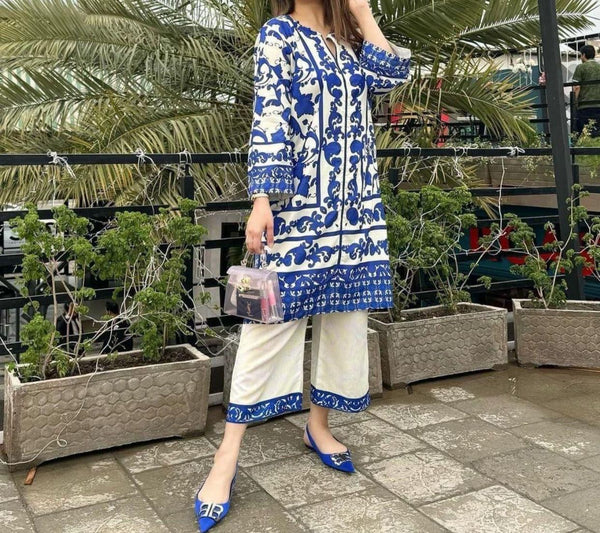 DIGITAL PRINT 3PC SILK UNSTITCHED SUIT 015