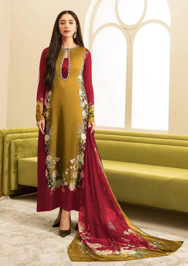 DIGITAL PRINT 3PC SILK UNSTITCHED SUIT 008